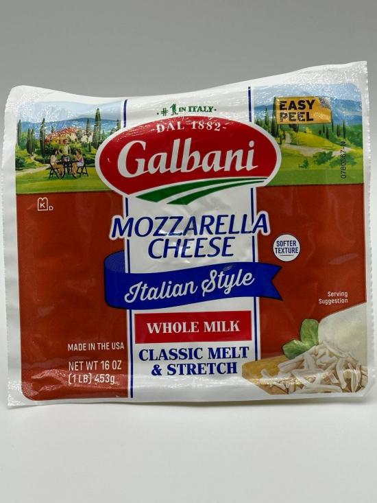 GALBANI Mozzarella Cheese  Italian Style  Whole Milk  453g