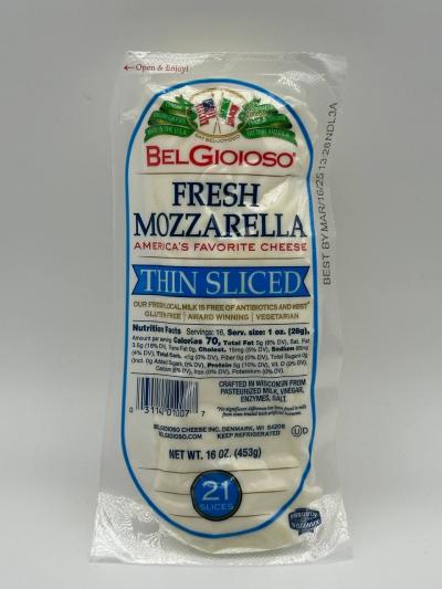 BelGioioso Fresh Mozzarella Thin Sliced  453g