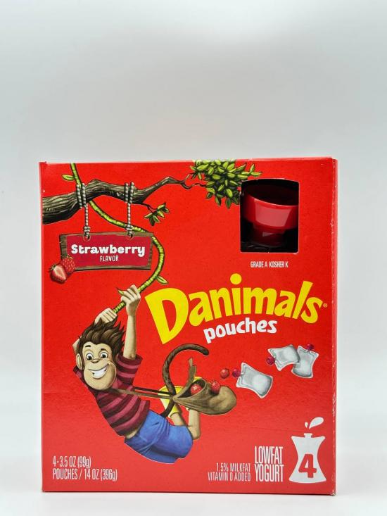 DAINIMALS Pouches Lowfat Yogurt with Strawberry  396g