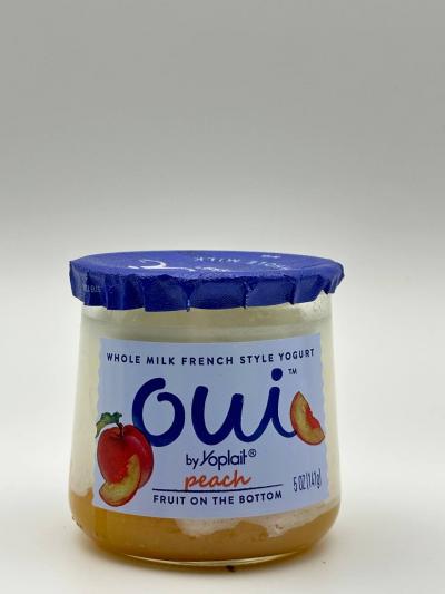 OUI by Yoplait peach yogurt 5 OZ