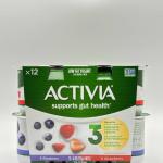 ACTIVIA Supports Gut Health  with Blueberry and  Strawberry