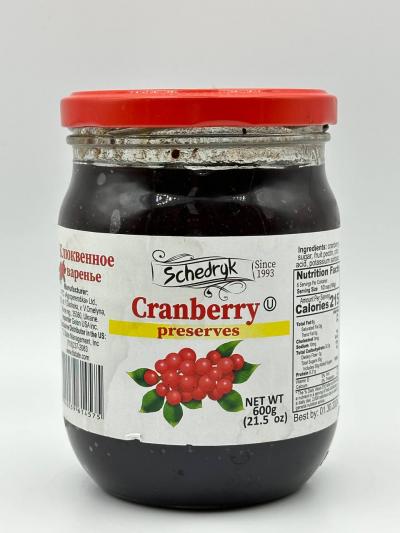 Schedryk Cranberry preserves 600g