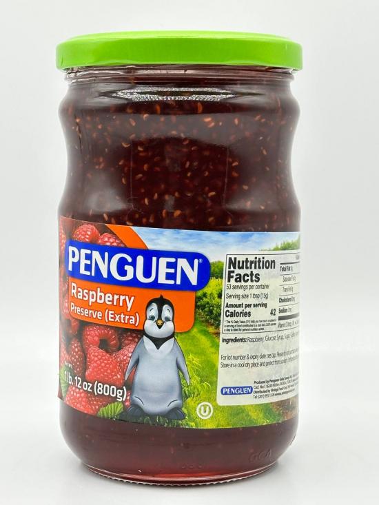 Penguen Raspberry Jam 800g
