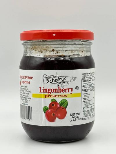 Schedryk Lingonberry Preserves 600g