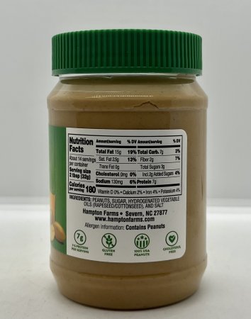 Hampton Farms Creamy Peanut Butter 454g