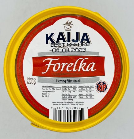 Kaija Forelka Herring Fillets in Oil 650g