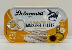 Delamaris Mackerel Fillets in Sunflower Oil 125g.