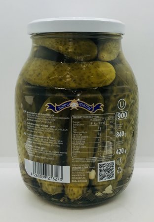 Teshini Retsepti Pickled Cucumbers w. Oak Leaves 840g.