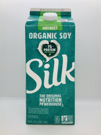 Silk Organic Unsweet Soymilk  1/2Gal