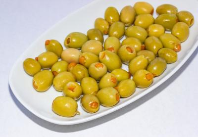 Green Olives Stuffed  With Orange (lb.)