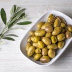 Green Olives Cracked & Spicy (lb.)