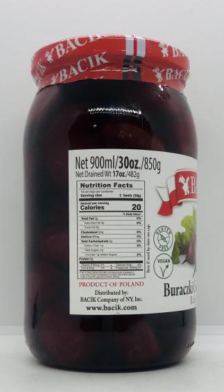 Bacik Baby Red Beets Whole 850g.