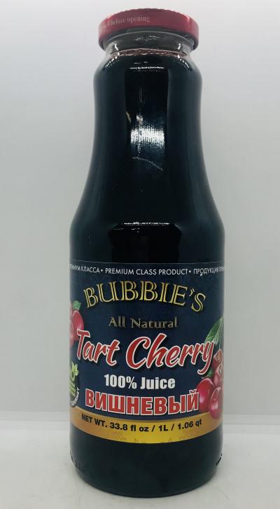 Bubbie's Tart Cherry 100% Juice 1L.