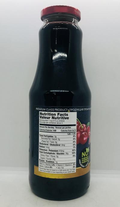 Bubbie's Tart Cherry 100% Juice 1L.