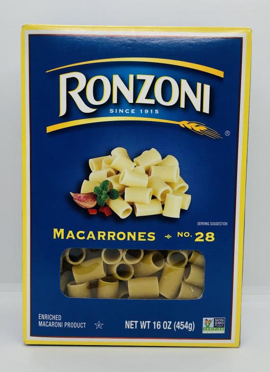 Ronzoni Macarrones no. 28 Macaroni (454g.)