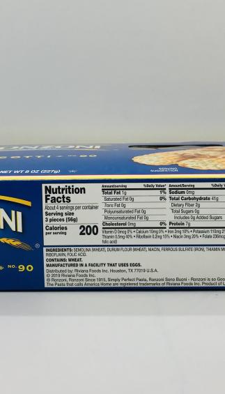 Ronzoni Manicotti Macaroni (227g.)