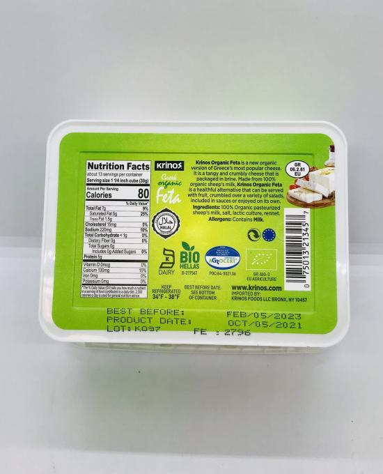 Krinos Greek Organic  Feta 400G