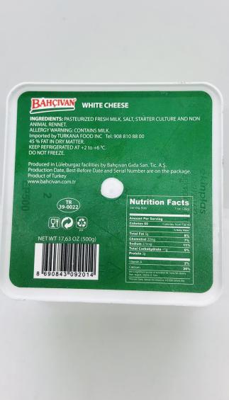 Bahcivan White Cheese 500g.