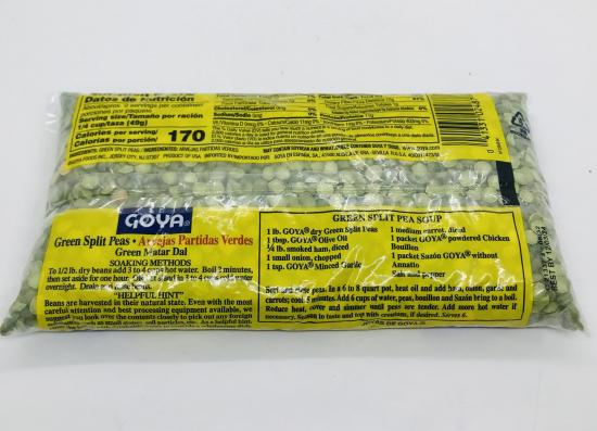 Goya Green Split Peas 454g.