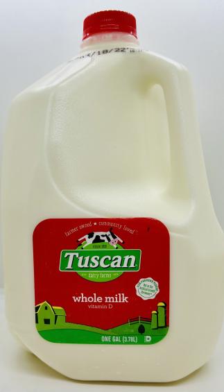 Tuscan dairy farms whole milk vitamin D 3.78L One Gal