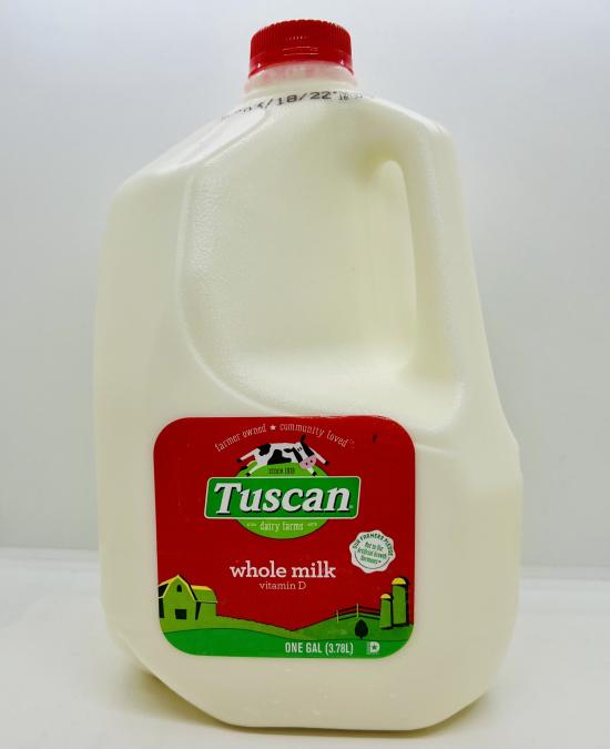 Tuscan dairy farms whole milk vitamin D 3.78L One Gal