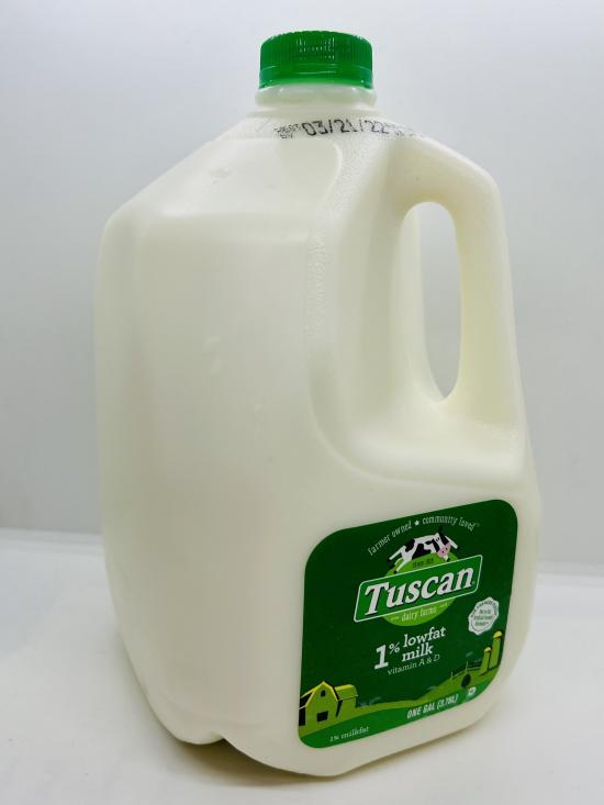 Tuscan dairy farms 1% lowfat milk vitamin A & D