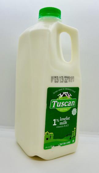 Tuscan 1% lowfat Milk w. vitamin A & D Half gallon