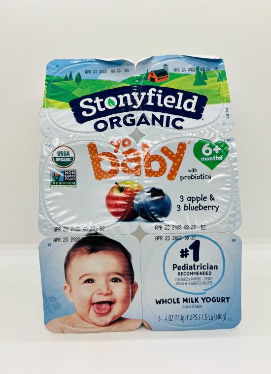 Stonyfield organic yo baby 6m.+ Yogurt apple/blueberry