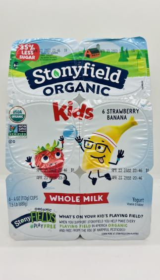 Stonyfield organic yo baby 6m.+ Yogurt straw/banana