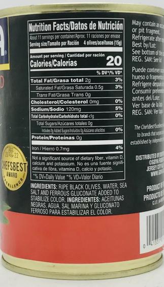 Goya Olives Large Pitted Ripe Black 170g