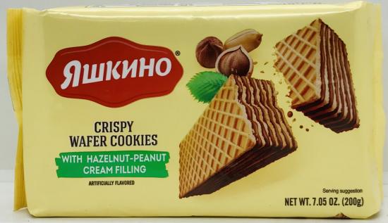 Crispy Wafer Cookies with Hazelnut- Peanut Cream Filling 200g