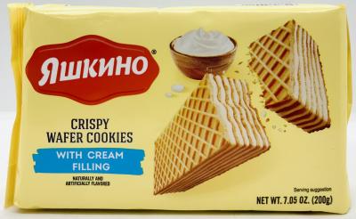 Crispy Wafer Cookies with Caramel & Cream Filling 200g