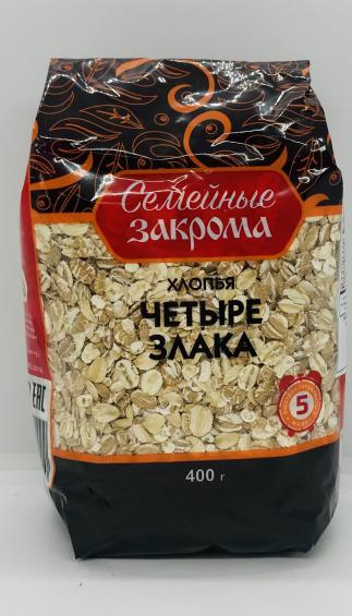 Semeyniye Zakroma Flakes four cereals 400g.