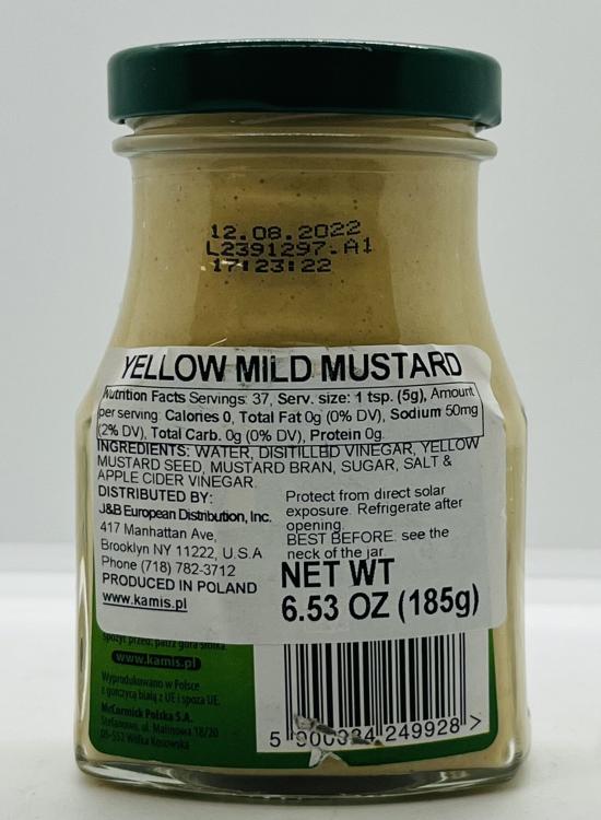 Kamis Yellow Mild Mustard 185g