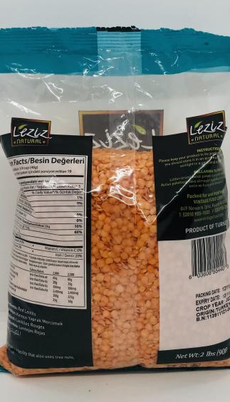 Leziz Red Lentils 1kg.