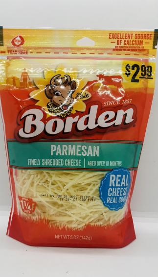 Borden Parmesan Finely Shredded cheese 142g.