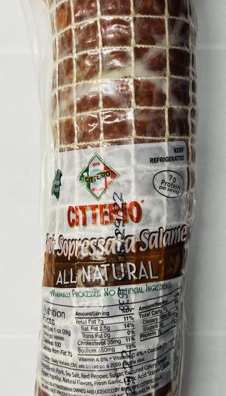 Citerrio Hot Sopressata Salame (lb.)