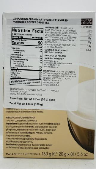 Mokate Cappuccino Cream Flavor 160g