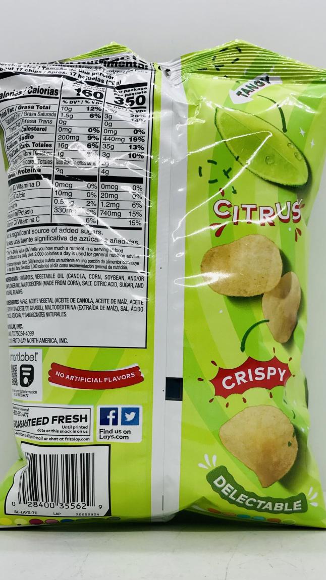 LAY'S Lemon-Flavored Potato Chips 63.7g