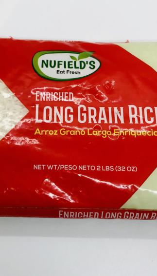 Nufield's long grain rice (2lb)