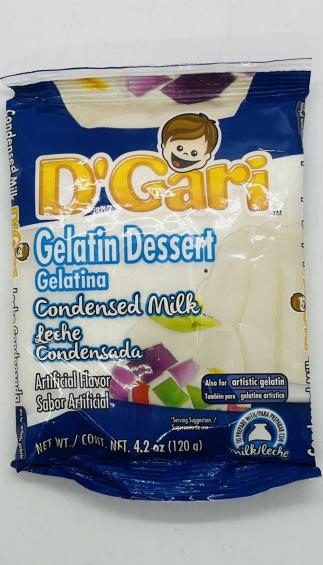 D'Gari Gelatin Dessert Condensed Milk 120g