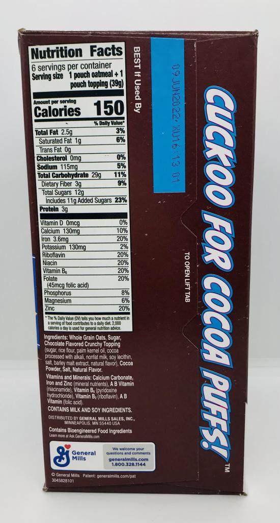 Cocoa Puffs Oatmeal 238G