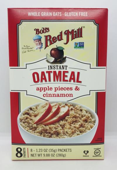 Bob's Red Mill Apple pieces & Cinnamon oatmeal 280g.