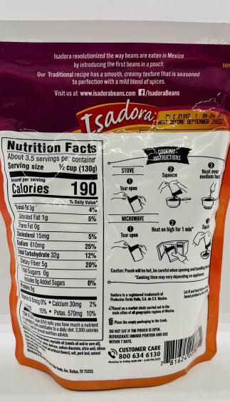 Isadora Traditional Refried Beans 430g.