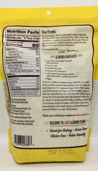 Bob's Red Mill Natural Almond flour 453g.