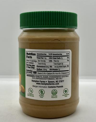 Hampton Farms Creamy Peanut Butter 454g