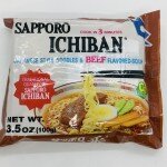 Sapporo ichiban Japanese style noodles & beef 100g.