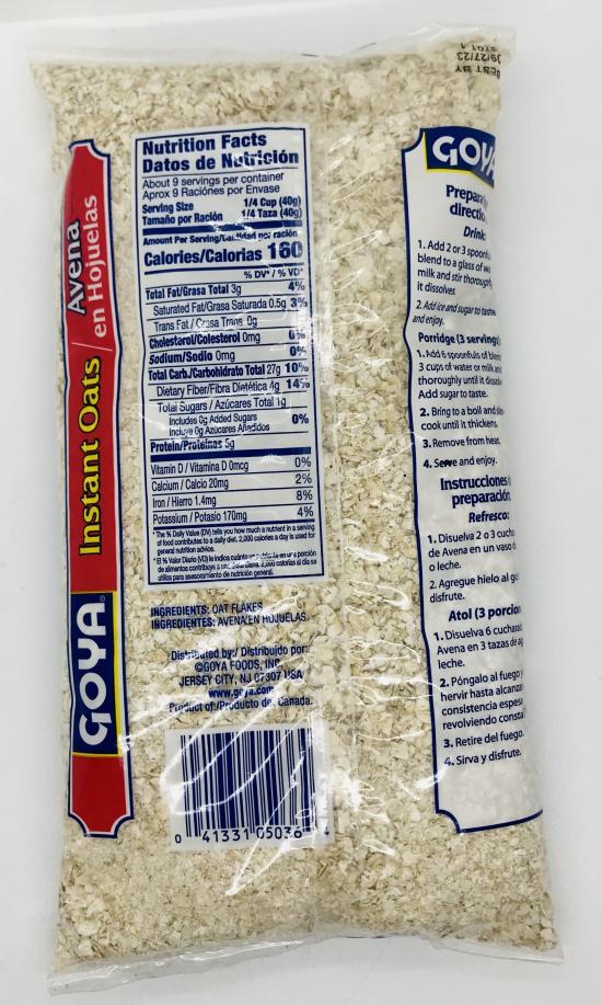 Goya Instant Oats 340g.