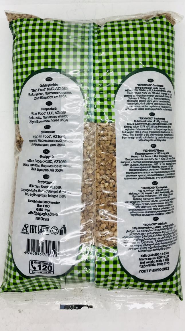 Richmond Buckwheat 800g