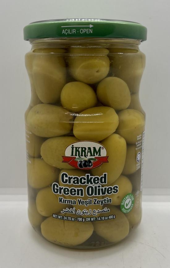 Ikram Cracked Green Olive 700g.